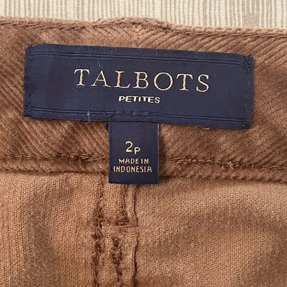 EUC Talbots Tan Corduroy Mini Pencil Skirt Casual - Picture 3 of 6